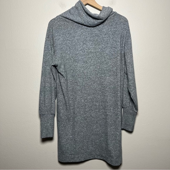 Maeve Anthropologie Women Sweater Dress Small Gray Cowl Neck Ballon Sleeve - Picture 8 of 10